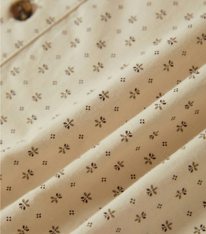 Charter Print S/S Woven Shirt - Off White Micro Floral