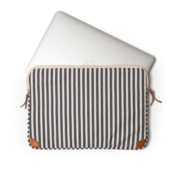 13-14" Laptop Sleeve - Lauren's Navy Stripe
