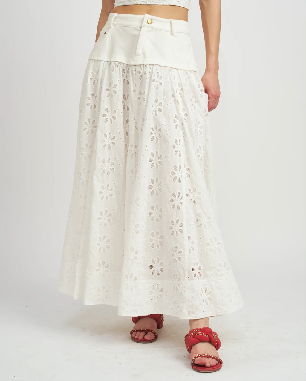 Adina Maxi Skirt - White