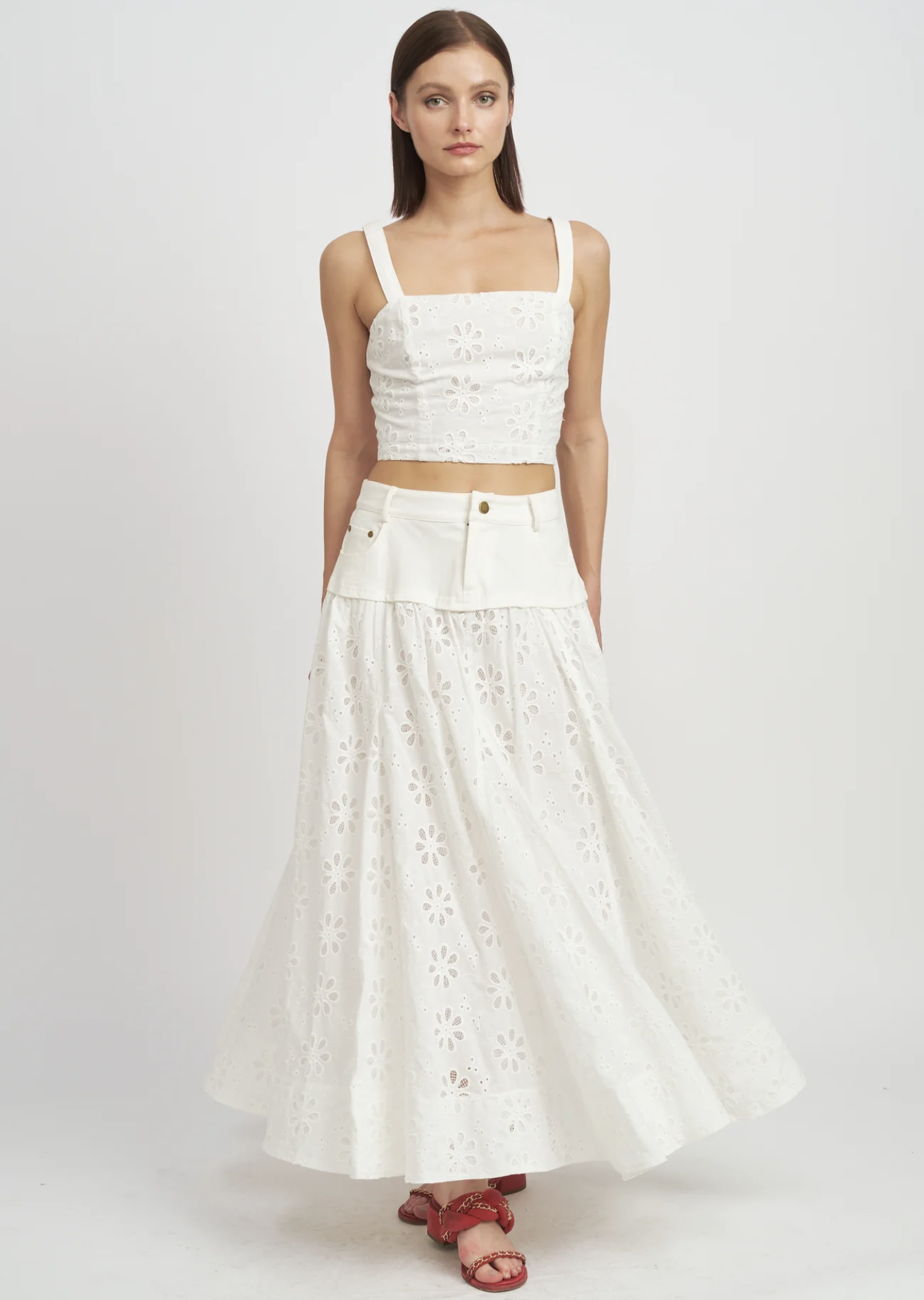 Adina Maxi Skirt - White