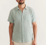 S/S Crinkle Double Cloth Shirt - Grey Mist