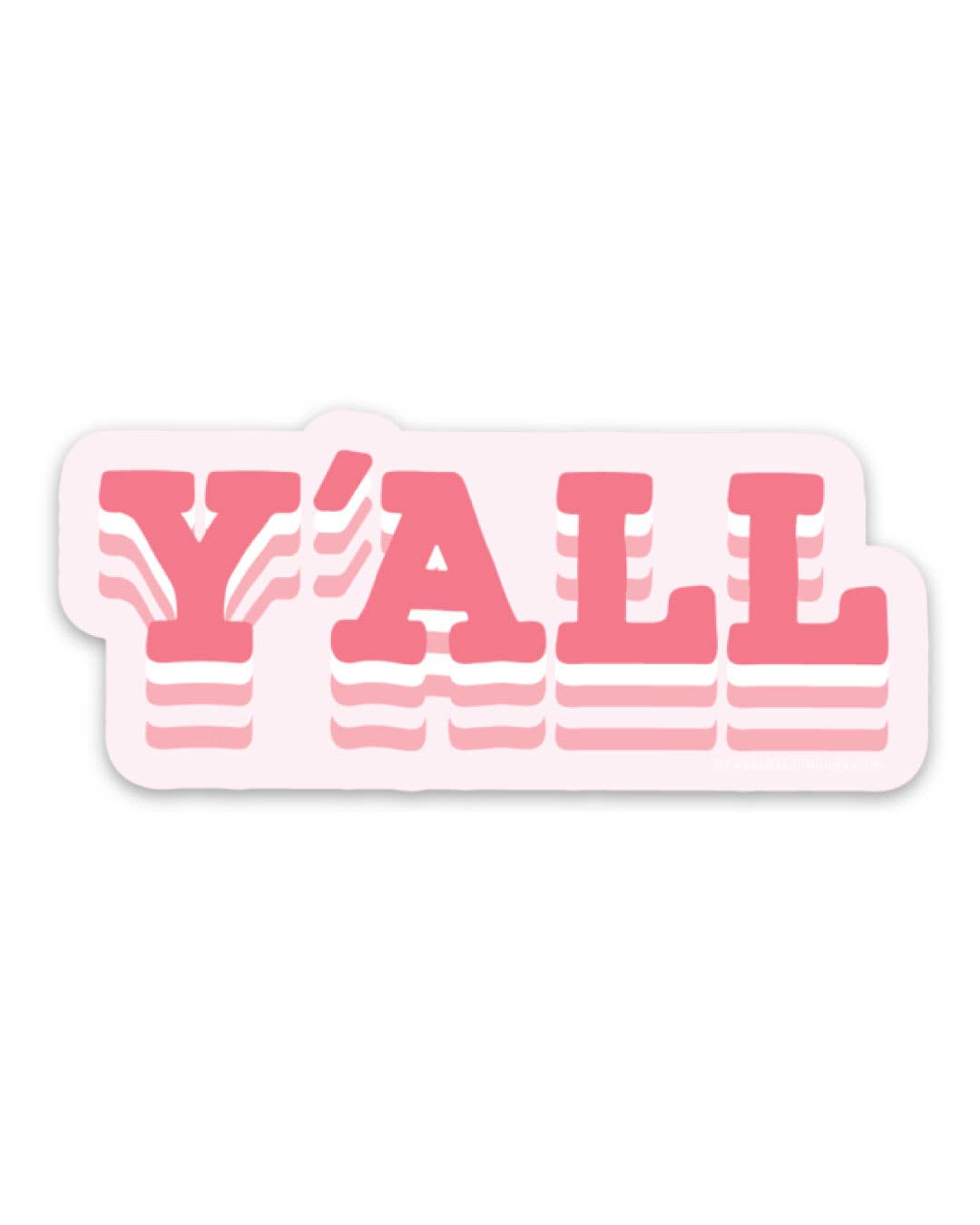 Pink 'Y' ALL text on a white background