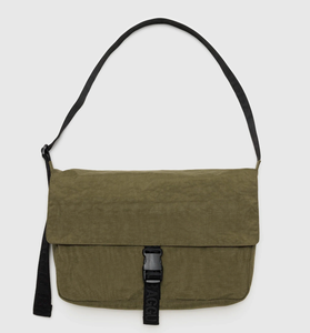 Nylon Messenger Bag - Seaweed