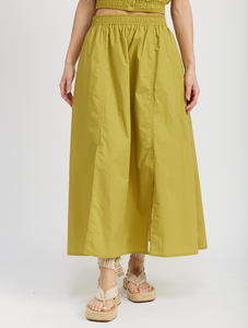 Collins Midi Skirt - Dark Chartreuse