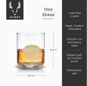 Raye™ Crystal Lowball Whiskey Tumblers - Set of 2