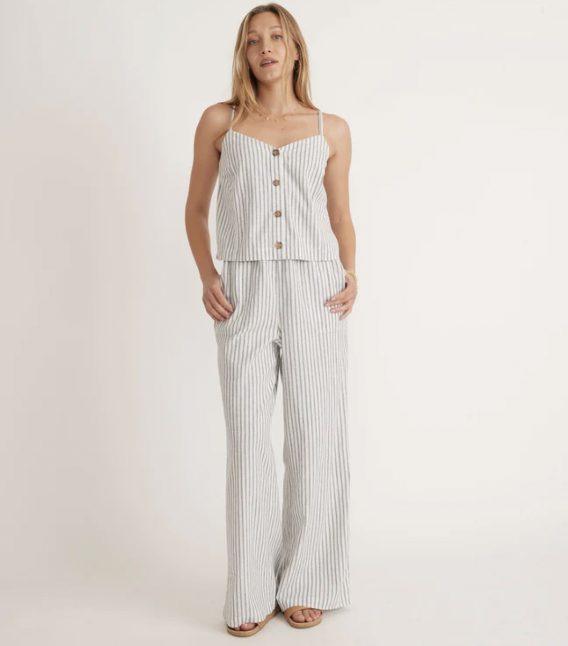 Celeste Cami - Denim/White Stripe