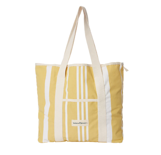 Beach Bag - Vintage Yellow Stripe