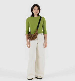 Small Nylon Crescent - Leopard