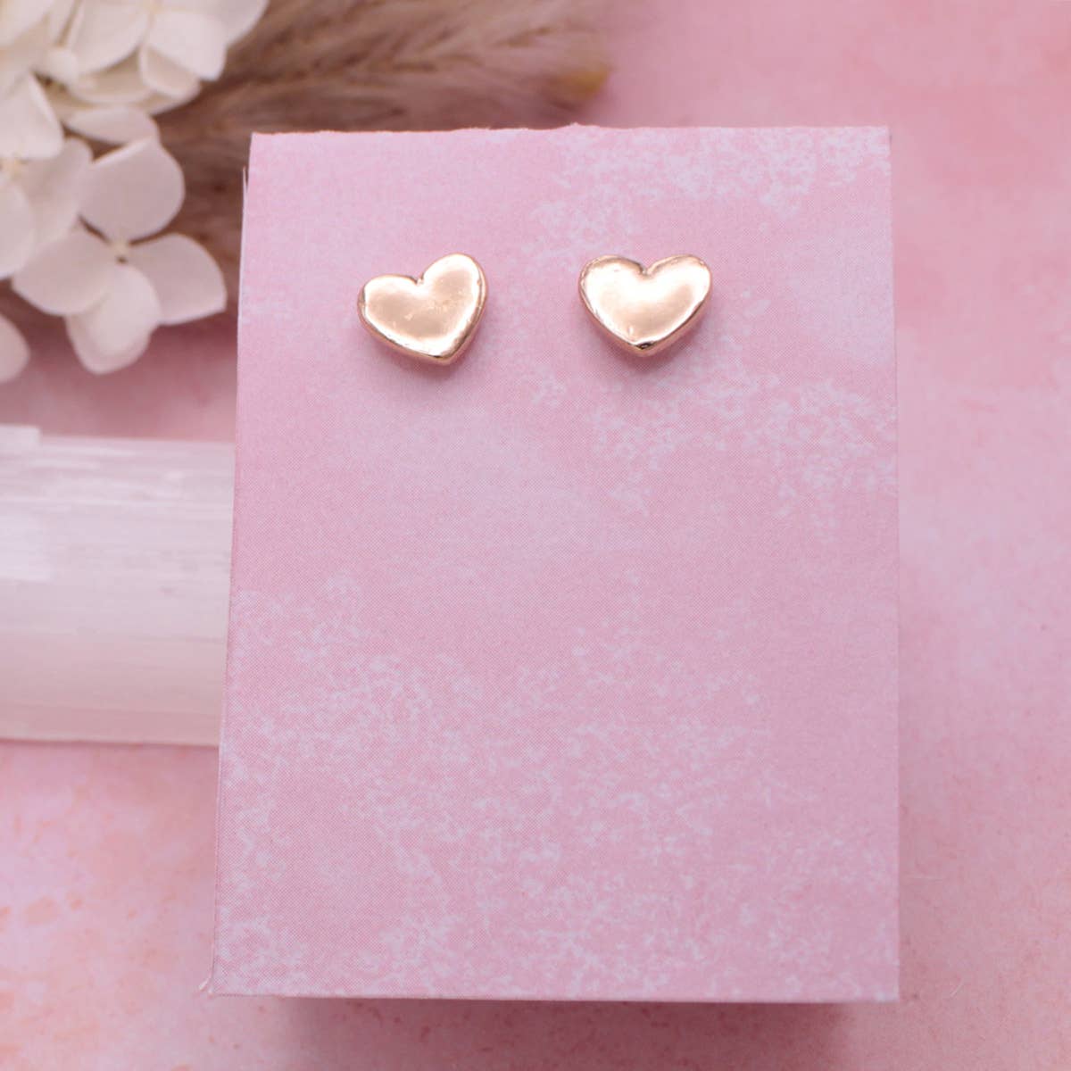 The Kiss-Fine Art Gold Heart Earrings