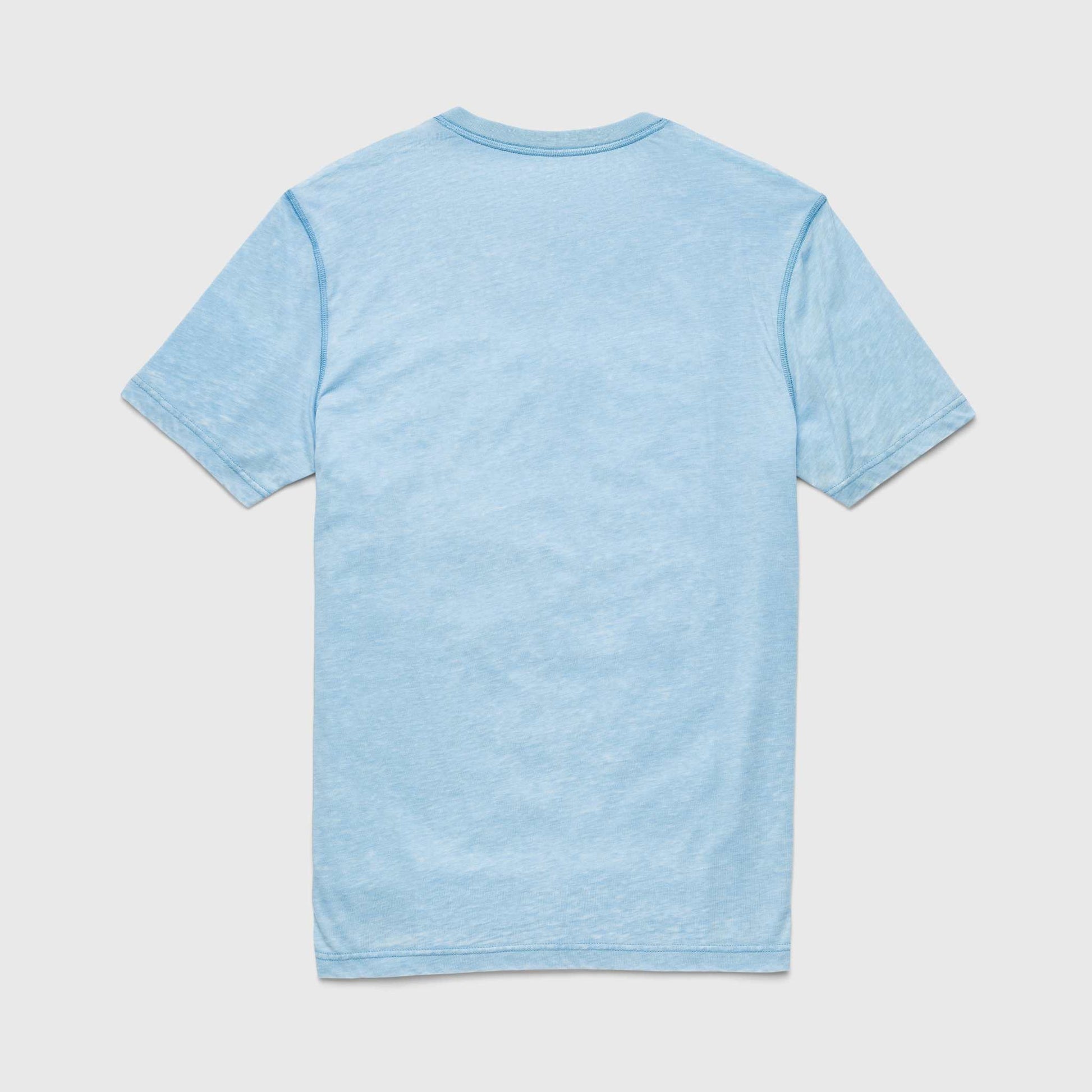 Light blue t-shirt on a light gray background