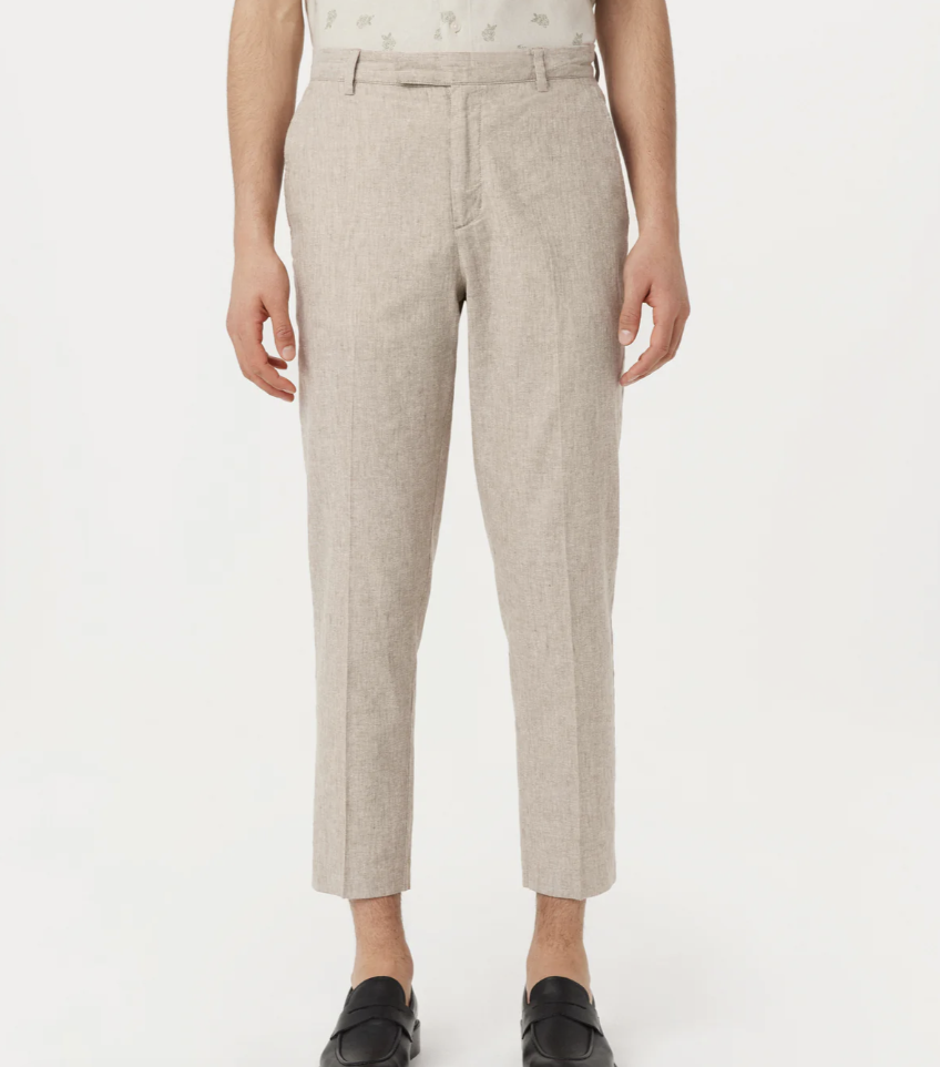 Colin Tapered Linen Pant - Hazel