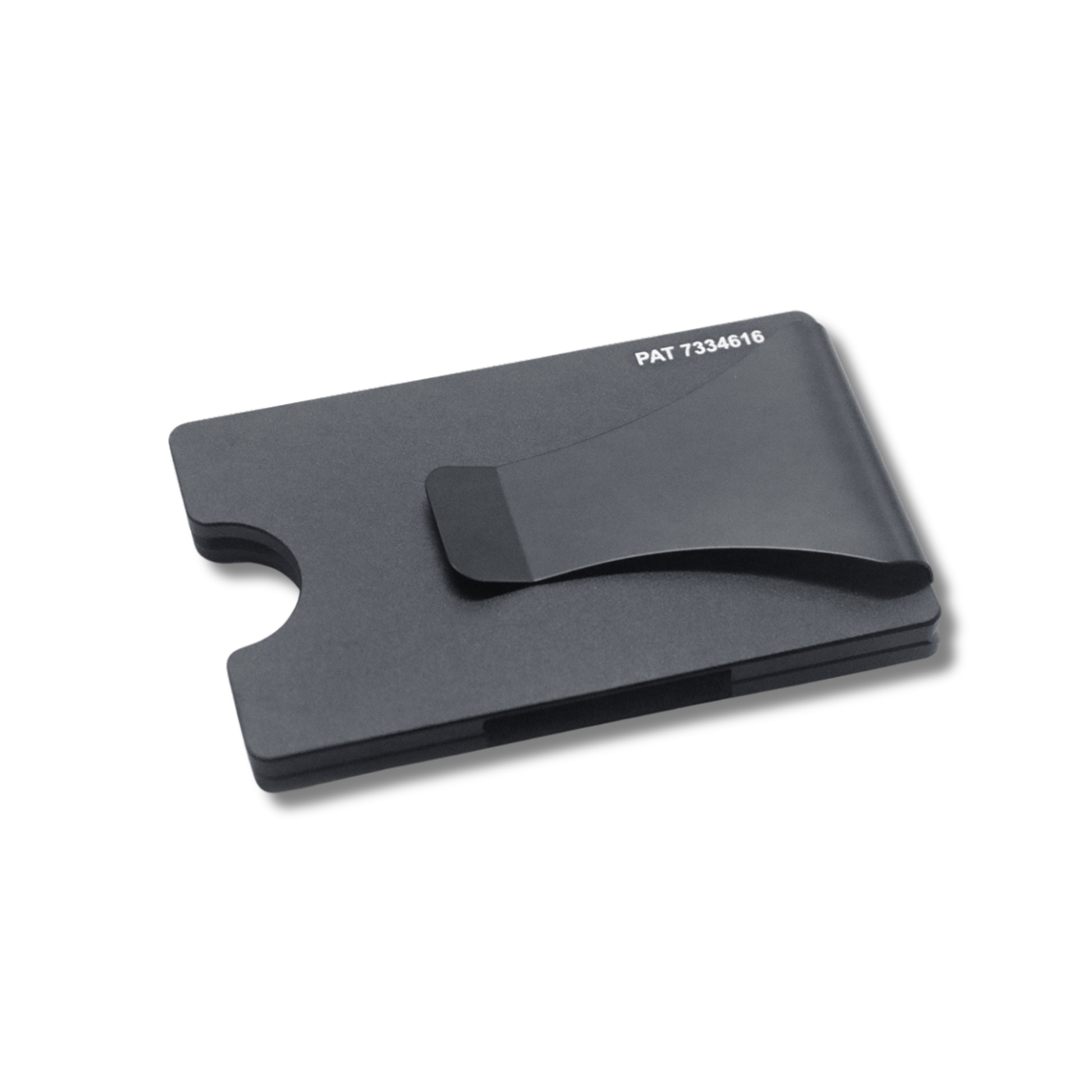 Black cardholder on a white background