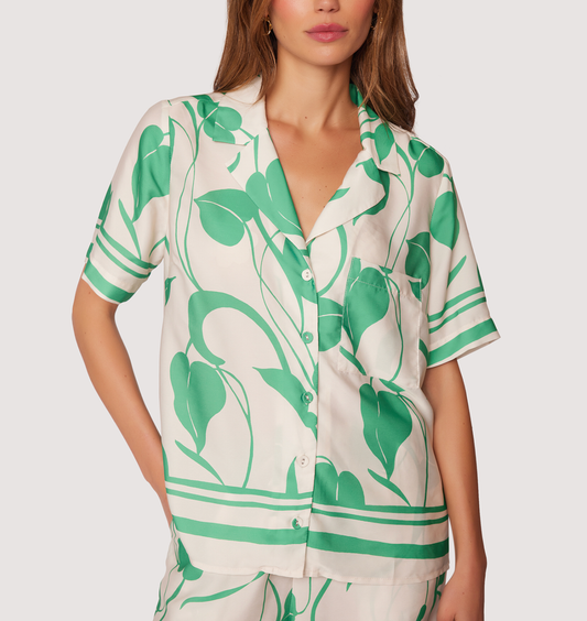 Vineyard Vistas Top - Green/Cream