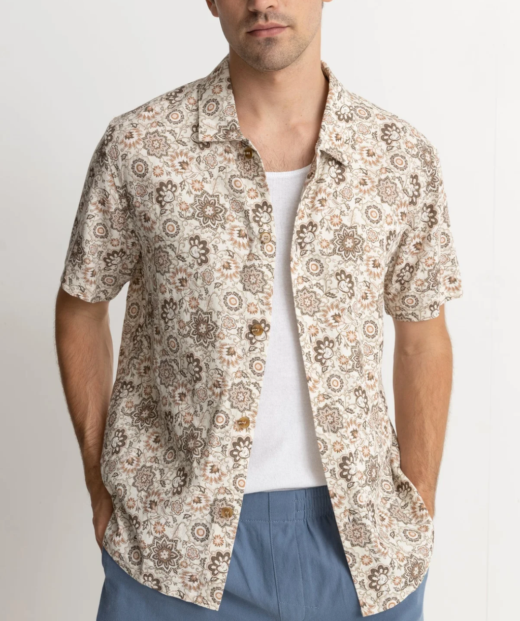 Raya Paisley S/S Shirt - Natural