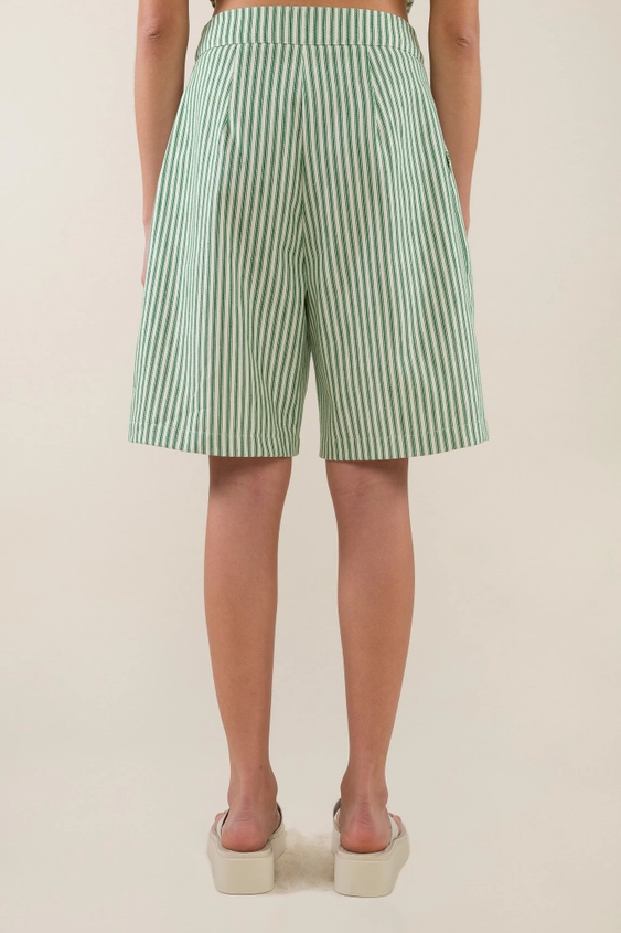 Elysian Long Shorts - Green/Ivory
