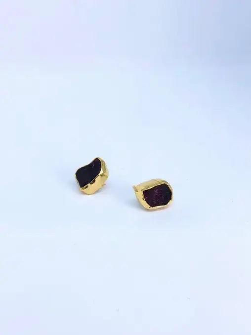 Single Raw Stone Studs