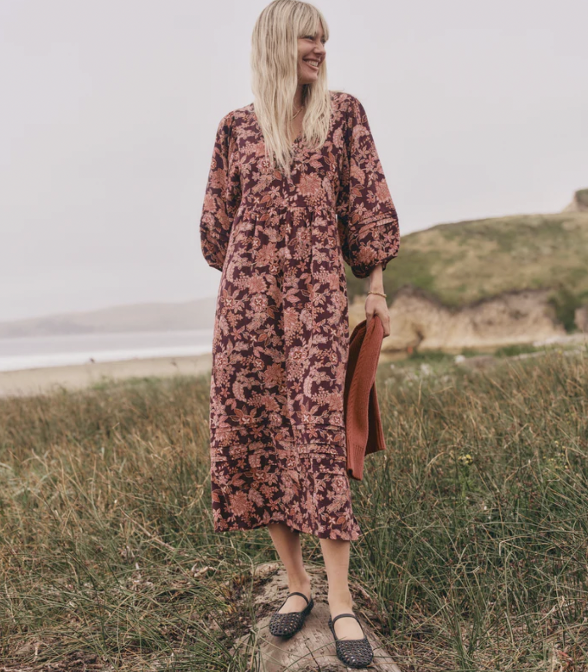 Lola Midi Dress - Warm Floral