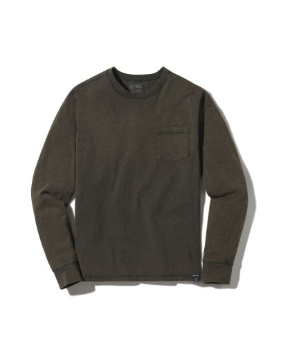 HEWITT GARMENT DYED POCKET TEE - WASHED BLACK