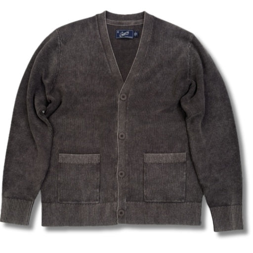 Weathered Cotton Cardigan - Faded Coffee