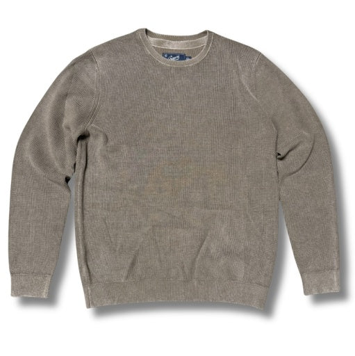 WEATHERED COTTON CREW - FADED KHAKI