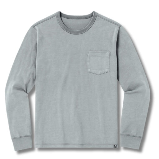 HEWITT GARMENT DYED POCKET TEE - WINWARD BLUE