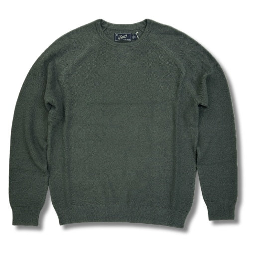 ERNEST COTTON CASHMERE CREW - GREEN