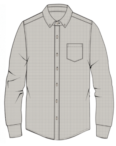 California Oxford Shirt - Taupe Houndstooth