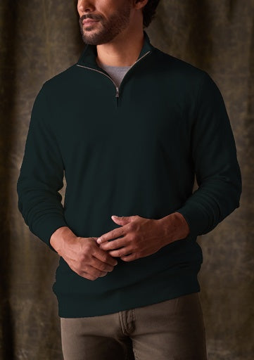 Puremeso Weekend Quarter Zip - Emerald - Fall 2026 product image