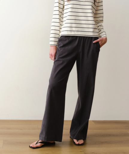 Allison Twill Trouser - Faded Black