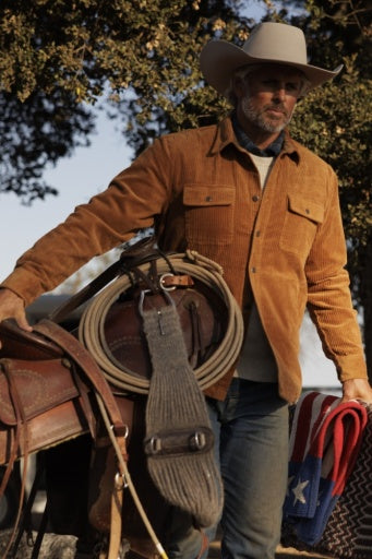 Catalina Rope Cord Shirt Jacket - Cognac