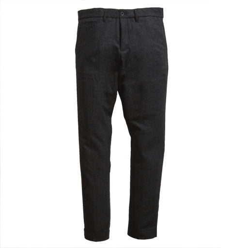 MATHESON HEAVY TWILL STRETCH WOOL PANTS (SLIM FIT) - CHARCOAL