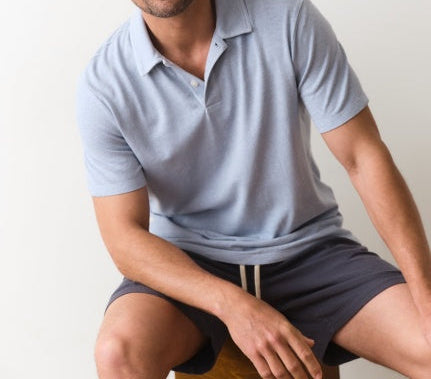 Hemp Resort Polo - Soft Chambray