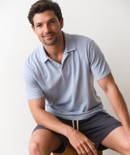 Hemp Resort Polo - Soft Chambray