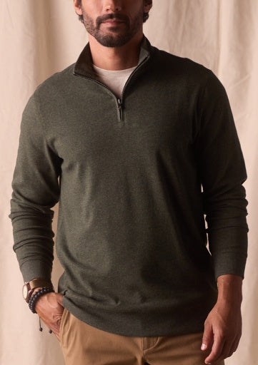 Puremeso Weekend Quarter Zip - Olive - Fall 2026 product image