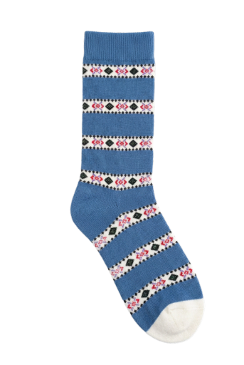Marine Layer Boot Sock - Winter Sky Fair Isle One Size