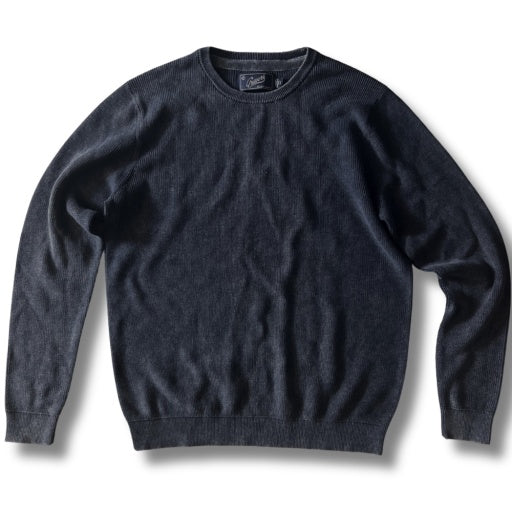 WEATHERED COTTON CREW - FADED NAVY