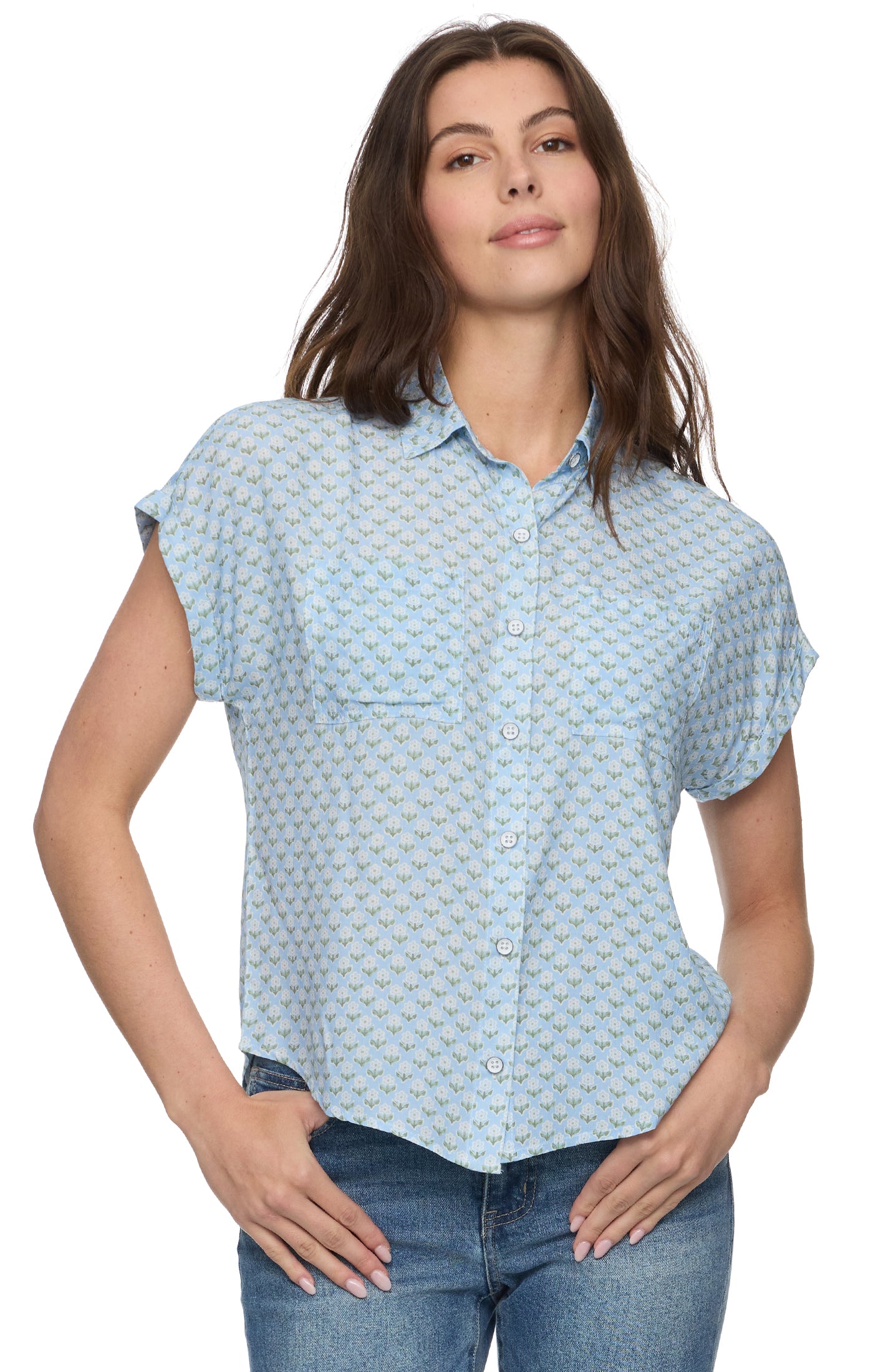 Calera Printed Button Down Shirt