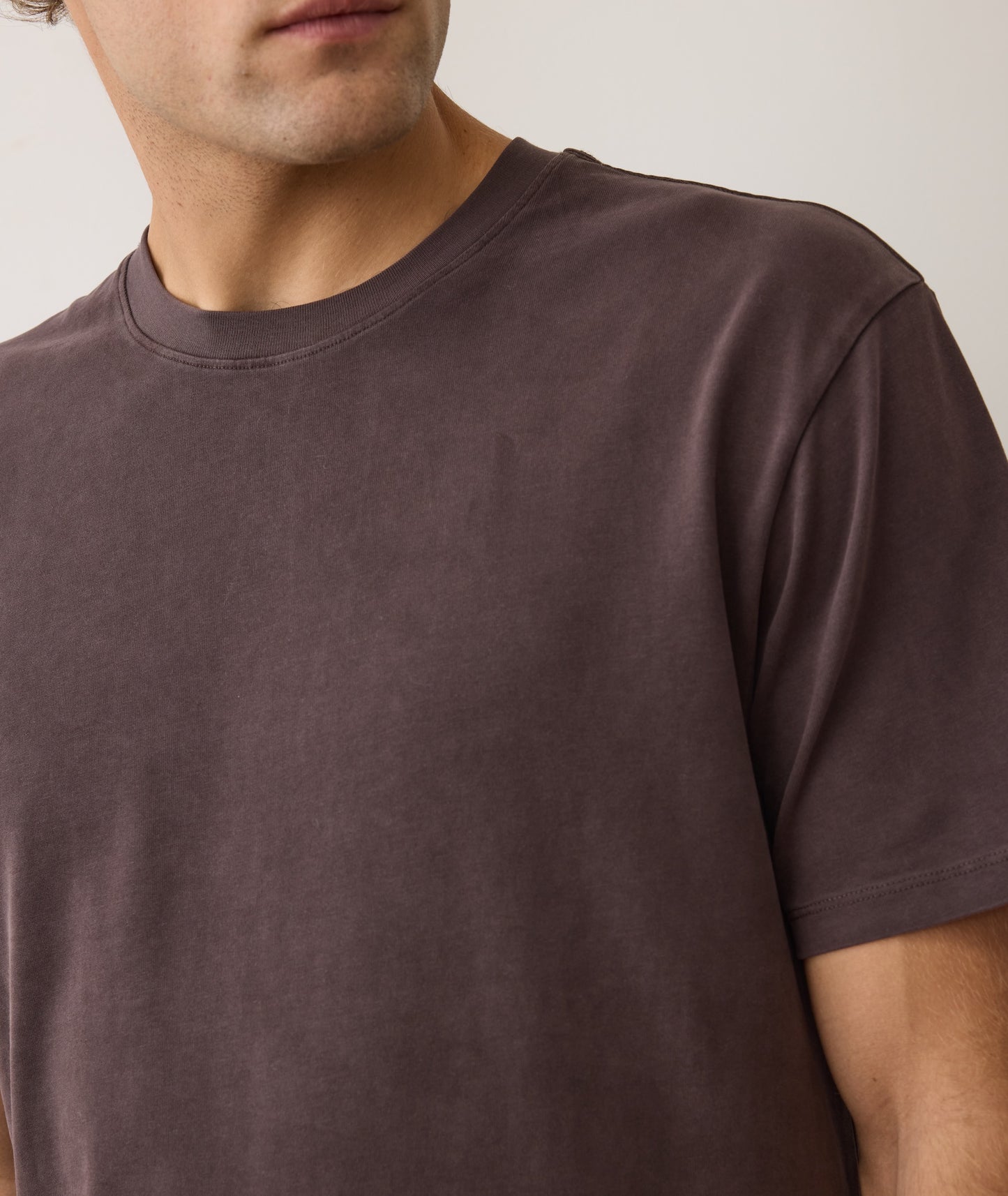 Coffee Relaxed Cloud 9 Sueded Jersey Tee