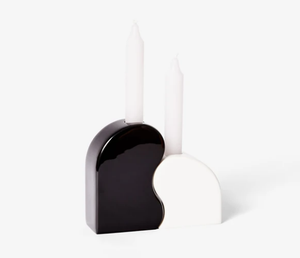 Seymour Candle Holders - Black/White