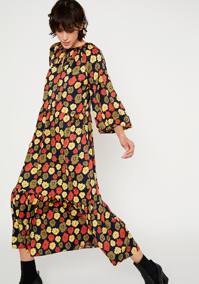 Flowy Maxi Dress - Floral