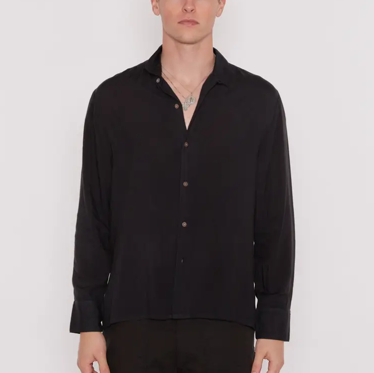 Siamak Long Sleeve Shirt - Black