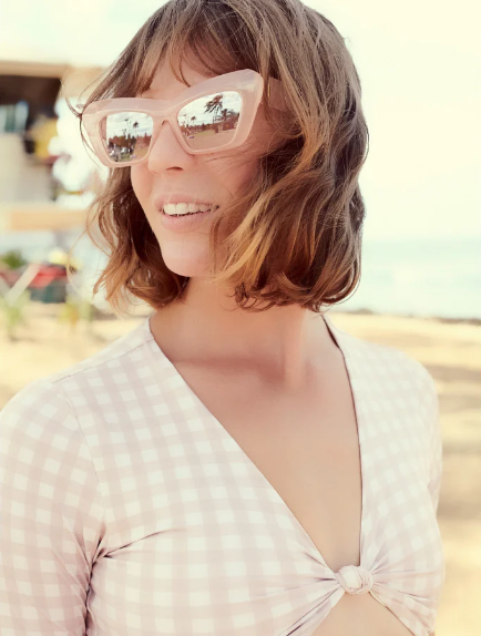 Bella Sunglasses - Pink/Light Flash Pink Mirror