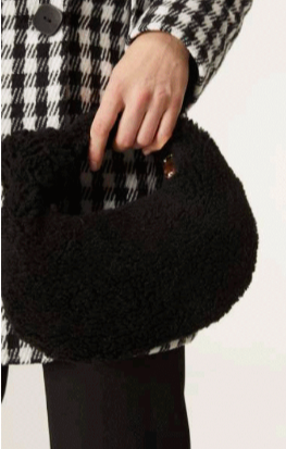 Fluffy Handbag - Black