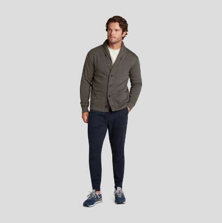 Dunlop Waffle Lined Cardigan - Beluga