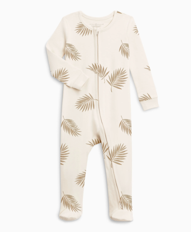 Peyton Zipper Sleeper - Palm/Tan