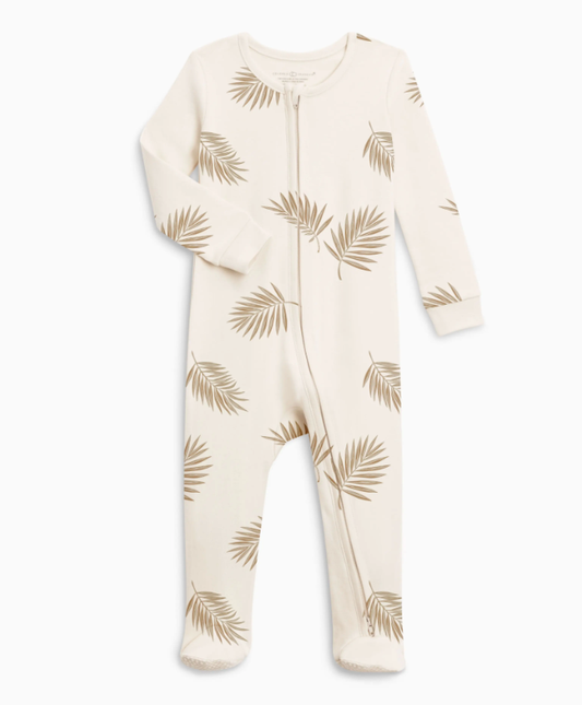 Peyton Zipper Sleeper - Palm/Tan