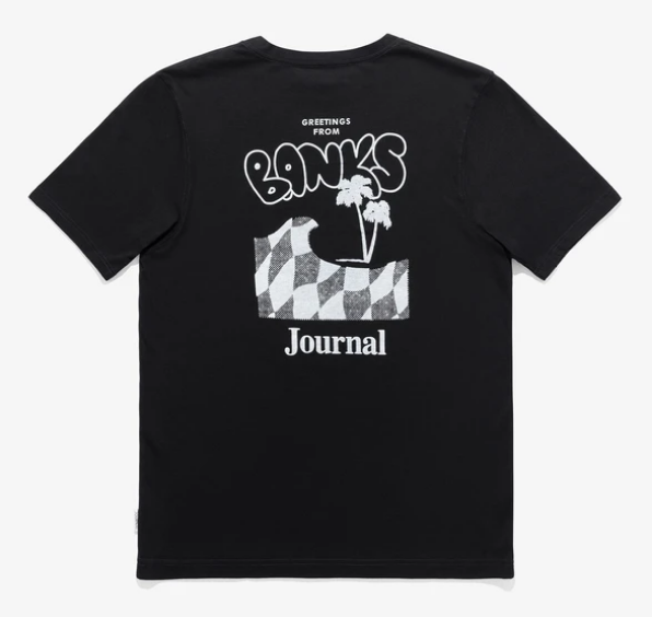 Journal Zine Trader Tee - Dirty Black