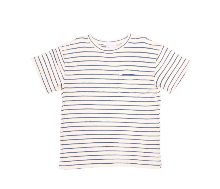 Men's Terry Tee - White/Navy
