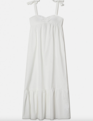 Tie Strap Maxi Dress - White