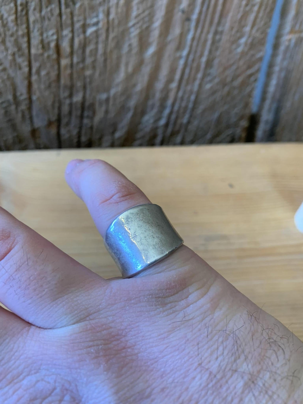 Sterling Tufacast Shield Ring